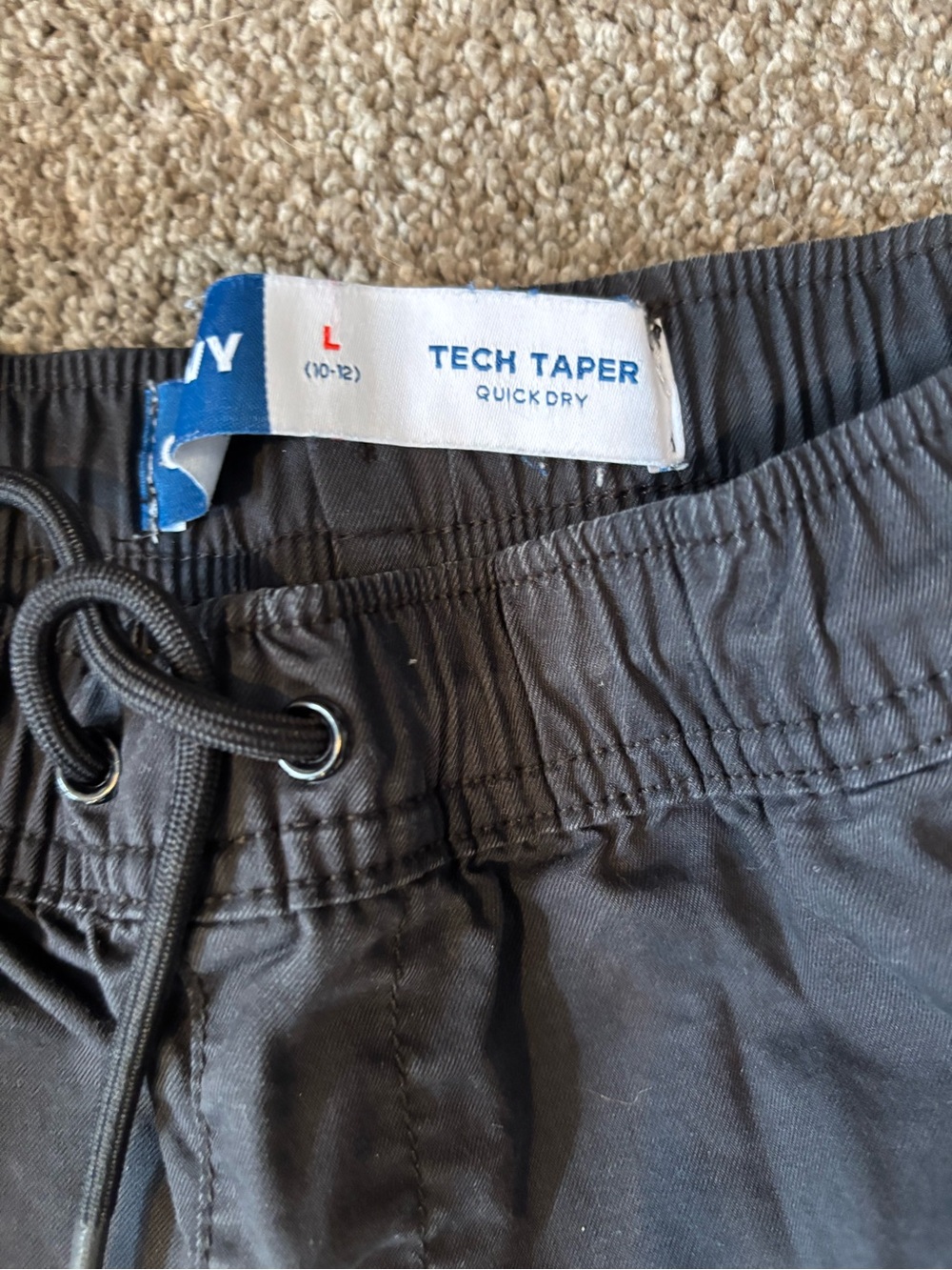 Old Navy Kids Tech Taper Quick-Dry Joggers — Black